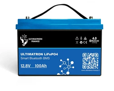 Ultimatron 12V 100 Ah LifePO4 Akü – Smart Bluetooth BMS